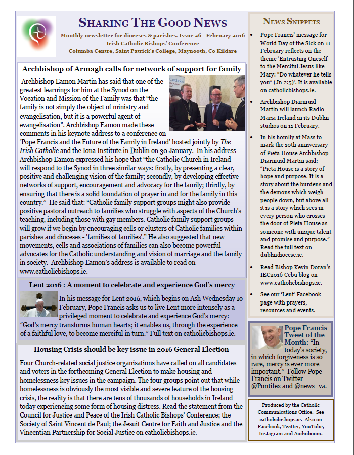 Sharing the Good News Feb 2016